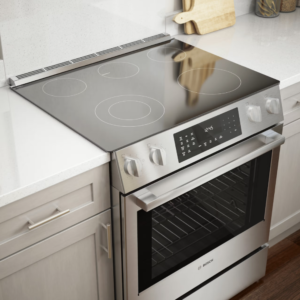 Bosch 800 Electric Range set up in a kitchen